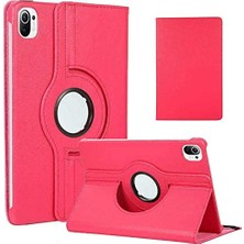 Xiaomi Mi Pad 5 ile Uyumlu Dönebilen Standlı Pembe Koyu Kılıf