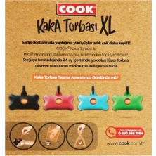 Kaka Torbası, Büyük Boy, 4 Rulo x 30 Torba, 120 Adet, Kavun Kokulu, Turuncu
