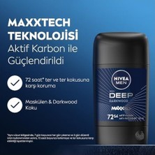 Men Erkek Stick Deodorant Deep Dimension 50 Ml,72 Saat Ter ve Ter Kokusuna Karşı Anti Perspirant Koruma,aktif Karbon