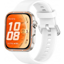 Huawei Watch Fit 5 Pro ile Uyumlu Metal Tokalı Yumuşak Soft Silikon Kordon
