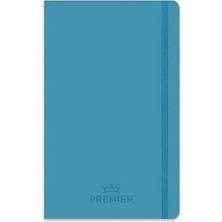 13X21 96 Yaprak Düz Ciltli Premier Defter - Mavi