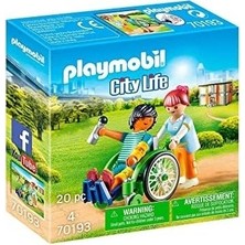 Playmobil City Life 70193 Tekerlekli Sandalyedeki Hasta, Yaşlar 4 ve Üzeri