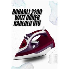 Bin1çeşit Şık Buharlı Ütü 2200 Watt Seramik Tabanlı Dikey Kullanım