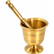 Copper Empire %100 Saf Tunç Havan ve Eli Seti 9 cm Baharat Sarımsak Kahve Öğütücü Geleneksel El Tipi