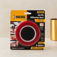 Bin1çeşit Akrilik Silikonize Çift Taraflı Bant 15 mm x 5 Yd