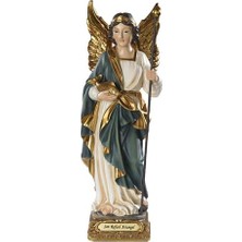 Archangel Saint Rafael Raphael Heykeli 8" Doktorların Koruyucu Azizi El Boyaması Milagros VG010