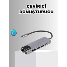 Bin1çeşit Alüminyum Kasalı MacBook Usb-C Hub – 4K Hdmı, USB 3.0, Sd/tf Kart Girişi, Pd Şarj Desteği