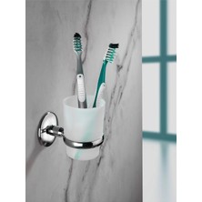 Prime Krom Kaplama Mat Plastik Diş Fırçalık S-104