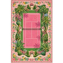 Rugs Modern Halı Dora Vintage Botanik Desenli Çok Renkli Ince Dokuma Taban Salon Halısı OZL411
