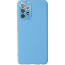 CADDE101 Newface  Galaxy A33 5g Kılıf Lansman Glass Kapak - Mavi