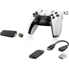 Bin1çeşit Kablosuz Retro Oyun Stick Seti 2 Adet Gamepad HDMI