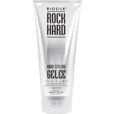 Prime Biosilk Rock Hard Gel, Firm-Hold Hair Gel For Long-Lasting Styles, Sulfate, Paraben, & Cruelty-, 6 Oz