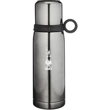 Prime - Termos - 460ML - Koyu Gri Renk - Paslanmaz Çelik - Çift Katmanlı - 12 Saat 24 Saat Soğuk Tutar - Bardaklı Kapak Özelliği