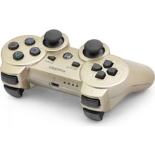 Bin1çeşit Kablosuz Oyun Kontrolcüsü Ps3 Uyumlu Metalik Altın