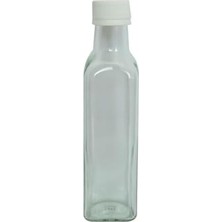 Prime Lokmanavm Boş Kilitli Kapaklı Cam Şişe Şeffaf Renkli 250 cc