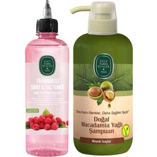 Frambuazlı Sirke & Saç Toniği 500 ml ve Doğal Macadamia Yağlı Şampuan 600 ml