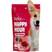 Dolozena Reflex Plus Happy Hour Love Edition Kuzulu ve Somonlu Köpek Ödül Maması 60 gr