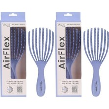 Prime Vepa Airflex Dolaşık Saç Açma Fırçası, Kolay Tarama, Elektriklenme Önleyici Tarak (Lila) (2 Paketi)