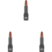 Prime Yoğun Renk Veren Uzun Süre Kalıcı Nemlendirici Kadifemsi Mat Ruj - Lipstick 403 Caramel Nude (3 Paketi)