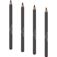 Prime Uzun Süre Kalıcı Dağılma Yapmayan Nemlendirici Dudak Kalemi - Lipliner Pencil 17 Ruby Red (4 Paketi)