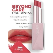 Prime Beyond Care Sheer Lipstick 904 - Glazing Red - Yoğun Nemlendirici Besleyici Etki - Parlak Ruj