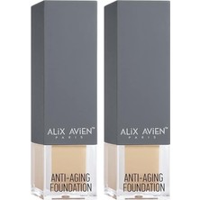 Prime Yaşlanma Karşıtı Vitamin Içeren Nemlendirici SPF15+ Fondöten - Anti Aging Foundation 508 Sable Sand (2 Paketi)
