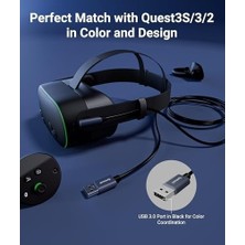 Prime Syntech Bağlantı Kablosu 16 Ft Quest2/ Pro/pico 4 Aksesuarları ve Pc/steam Vr, Yüksek Hızlı Pc Veri Transferi, Vr Kulaklık ve Oyun Bilgisayarı I