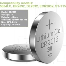 Prime CR2016 Pil 5'li Paket Lityum Düğme Pil 3V 2016