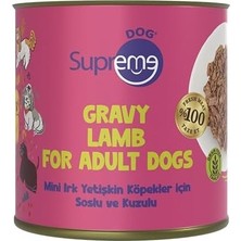 Prime Supreme Dog Mini Irk Yetişkin Köpekler Için Soslu Kuzulu Konserve Mama, Yüksek Proteinli 200 gr