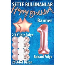 Prime 1 Yaş Set Rose Konsept Doğum Günü Seti