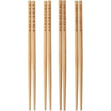 Prime Trebent Yemek Çubukları, 4 Çift, Bambu
