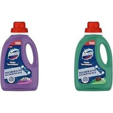 Prime Domestos Yüzey Temizleyici Çiçekleri Maksimum Hijyen Tüm Yüzeyler Için Yüzey Temizleyici 1500 ml ve Domestos Yüzey Temizleyici Yoğun Kıvam Çam 1