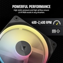 Prime Corsaır Icue Link LX120-R Rgb 120MM Pwm Ters Fanlar - Üçlü Fan Kiti - Düşük Gürültülü, Corsaır Manyetik Kubbe Rulman, Çift Işık Döngüsü, Corsaır