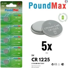 Prime 1225 CR1225 DL1225 3 V Lityum Düğmeli Piller (5'li Paket)