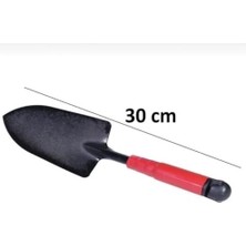 Prime Bahçe El Aletleri Seti, 30 cm Kürek, Tırmık ve Çapa, Kırmızı-Siyah, 3 Parça