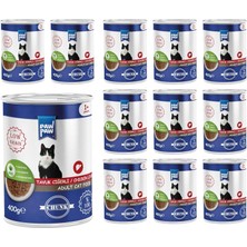 Prime Pawpaw Yetişkin Kedi Tavuk Ciğerli ve Jöleli Konserve Mama 400 gr x 12 Adet