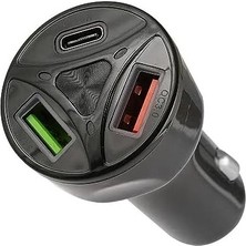 Prime BN72 55W Araç Içi Çakmaklık Hızlı Şarj Aleti Pd Charger 2 USB 1 Type-C Çıkış