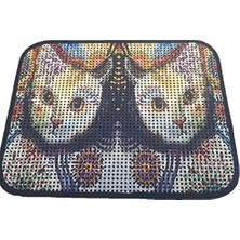 Prime Miapet Elekli Desenli Kedi Tuvalet Önü Paspası 60 x 45 cm Beyaz Kedi