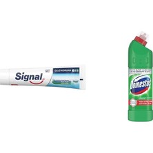 Prime Signal Diş Macunu Üçlü Koruma, 120 Ml(1) Domestos Yoğun Kıvamlı Çamaşır Suyu Maksimum Hijyen Dağ Esintisi, 750 Ml(5)