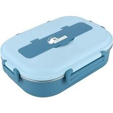 Prime Badger 304 Paslanmaz Çelik Mavi Lunchbox 1000 ml ve 1 Adet Çelik Kaşık, Dayanıklı Kamp Ekipmanları, Kamp Aksesuarları, Açık Hava Sporları, Doğa
