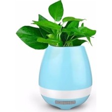 Prime Akıllı Saksı Bluetooth Hoparlör Dokunmatik Işıklı Gece Lambası Mp3 Çalar(Mavi)