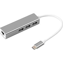 Prime Daytona FC05 Type-C To 3 x 3.0 USB + Lan Ethernet Çevirici MacBook Uyumlu