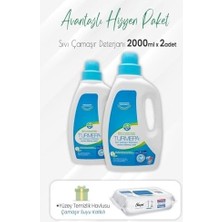 Prime Sıvı Çamaşır Deterjanı 2 Lt x 2 Adet ve Çamaşır Sulu Yüzey Temizlik 100' Lü