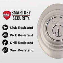Prime Dakota Cylinder Handleset With Polo Knob Featuring Smartkey In Satin Nickel