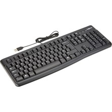Odea Logitech K120 Kabelgebundene Tastatur Für Windows, Usb-Anschluss, Leises Tippen, Robust, Spritzwassergeschützt, Einstellbare Tastaturaufsteller, Englisches Qwerty-Layout - Schwarz