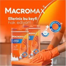 Prime Macro Max Büyük Boy Large Beden Temizlik Eldiveni Pamuklu Iç Yüzeyli, Kaydırmaz Desenli