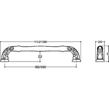 Prime Antik Gümüş Rengi 160 mm Klasik Kulp