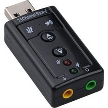 Prime Tkz Harici USB 7.1 Kanal USB 3.5 mm Dönüştücü Ses Kartı