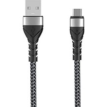 Prime Micro USB Hasır Kablo 1m Bax Siyah