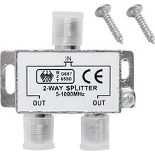 Prime 2 Li Uydu Splitter Kablo Tv Rg6 Anten Çoklayıcı Dağıtıcı